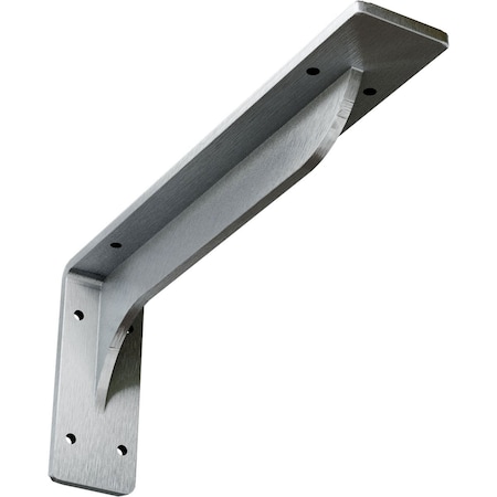 Ekena Millwork Embrey Steel Bracket, Unfinished 2"W x 12"D x 5 1/4"H BKTM02X12X05EBCRS